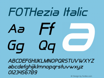 FOTHezia-Italic Version 1.000图片样张