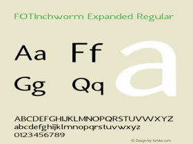 FOTInchworm-ExpandedRegular Version 1.000 Font Sample