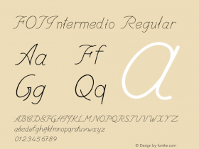 FOTIntermedio Version 1.000 Font Sample