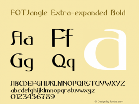 FOTJangle-ExtraexpandedBold Version 1.000 Font Sample