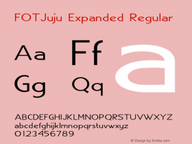 FOTJuju-ExpandedRegular Version 1.000 Font Sample