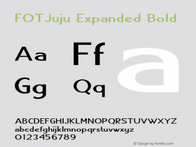 FOTJuju-ExpandedBold Version 1.000图片样张