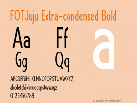 FOTJuju-ExtracondensedBold Version 1.000 Font Sample