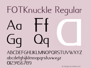 FOTKnuckle Version 1.000 Font Sample