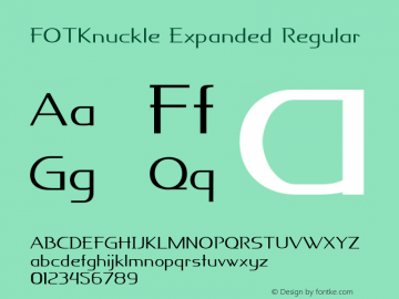 FOTKnuckle-ExpandedRegular Version 1.000 Font Sample