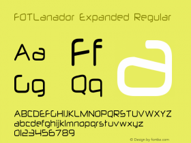 FOTLanador-ExpandedRegular Version 1.000 Font Sample