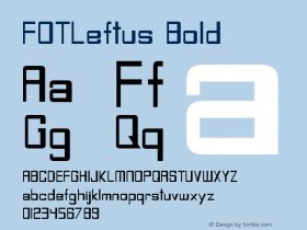 FOTLeftus-Bold Version 1.000图片样张