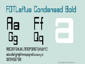 FOTLeftus-CondensedBold Version 1.000图片样张