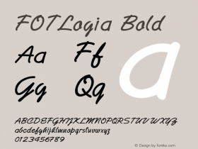 FOTLogia-Bold Version 1.000 Font Sample