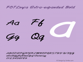 FOTLogia-ExtraexpandedBold Version 1.000 Font Sample