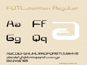 FOTLunarmax Version 1.000 Font Sample