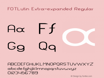 FOTLutin-ExtraexpandedRegular Version 1.000 Font Sample