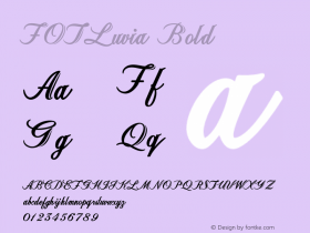 FOTLuvia-Bold Version 1.000 Font Sample