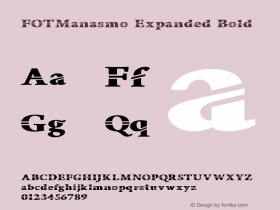 FOTManasmo-ExpandedBold Version 1.000图片样张