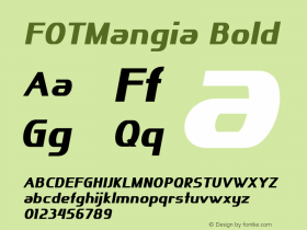 FOTMangia-Bold Version 1.000图片样张