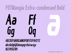 FOTMangia-ExtracondensedBold Version 1.000图片样张
