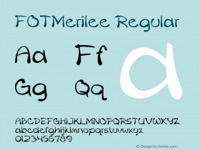 FOTMerilee Version 1.500 Font Sample