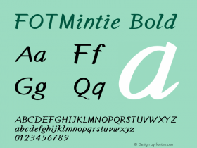 FOTMintie-Bold Version 1.000图片样张