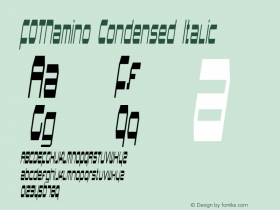 FOTNamino-CondensedItalic Version 1.000 Font Sample