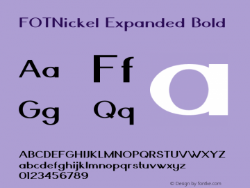 FOTNickel-ExpandedBold Version 1.000图片样张