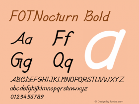 FOTNocturn-Bold Version 1.000 Font Sample