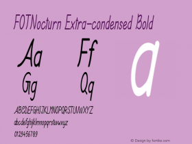 FOTNocturn-ExtracondensedBold Version 1.000 Font Sample