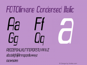 FOTOlinvane-CondensedItalic Version 1.000图片样张