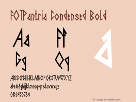 FOTPantria-CondensedBold Version 1.000 Font Sample