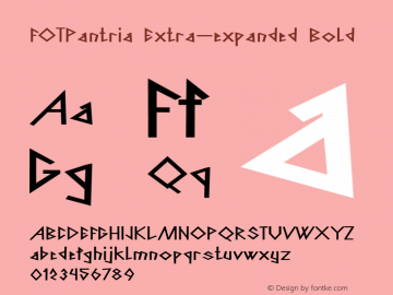 FOTPantria-ExtraexpandedBold Version 1.000图片样张