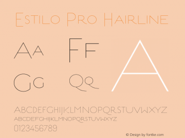 EstiloPro-Hairline Version 1.0图片样张