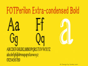 FOTPerilon-ExtracondensedBold Version 1.000图片样张