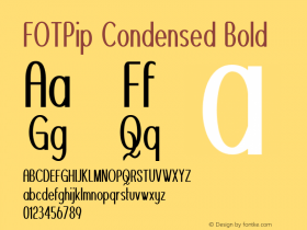 FOTPip-CondensedBold Version 1.000图片样张