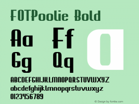 FOTPoolie-Bold Version 1.000 Font Sample