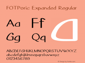 FOTPoric-ExpandedRegular Version 1.000 Font Sample