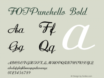 FOTPunchello-Bold Version 1.000 Font Sample