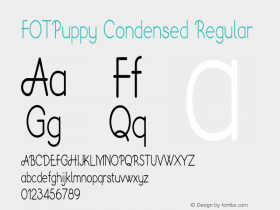 FOTPuppy-CondensedRegular Version 1.000图片样张