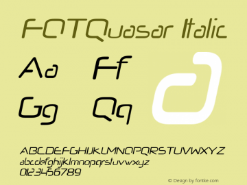 FOTQuasar-Italic Version 1.000图片样张