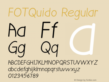 FOTQuido Version 1.000 Font Sample