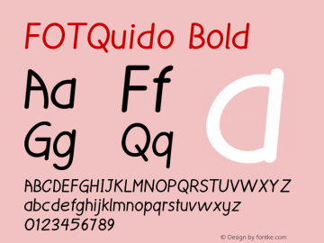 FOTQuido-Bold Version 1.000 Font Sample