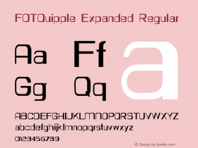 FOTQuipple-ExpandedRegular Version 1.000 Font Sample