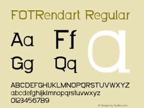 FOTRendart Version 1.000 Font Sample