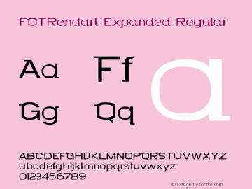 FOTRendart-ExpandedRegular Version 1.000 Font Sample