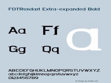 FOTRendart-ExtraexpandedBold Version 1.000 Font Sample