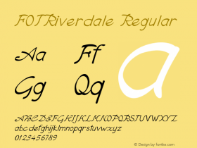 FOTRiverdale Version 1.000 Font Sample