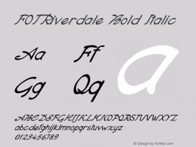 FOTRiverdale-BoldItalic Version 1.000图片样张