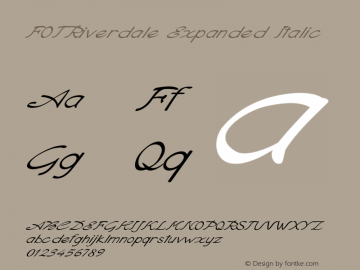 FOTRiverdale-ExpandedItalic Version 1.000图片样张