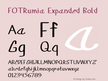 FOTRumia-ExpandedBold Version 1.000图片样张