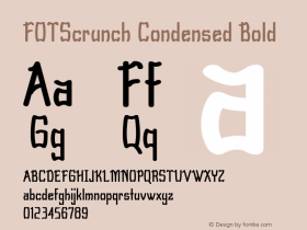 FOTScrunch-CondensedBold Version 1.000 Font Sample