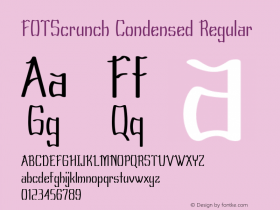 FOTScrunch-CondensedRegular Version 1.000 Font Sample