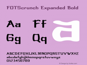 FOTScrunch-ExpandedBold Version 1.000 Font Sample